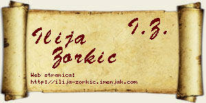 Ilija Zorkić vizit kartica